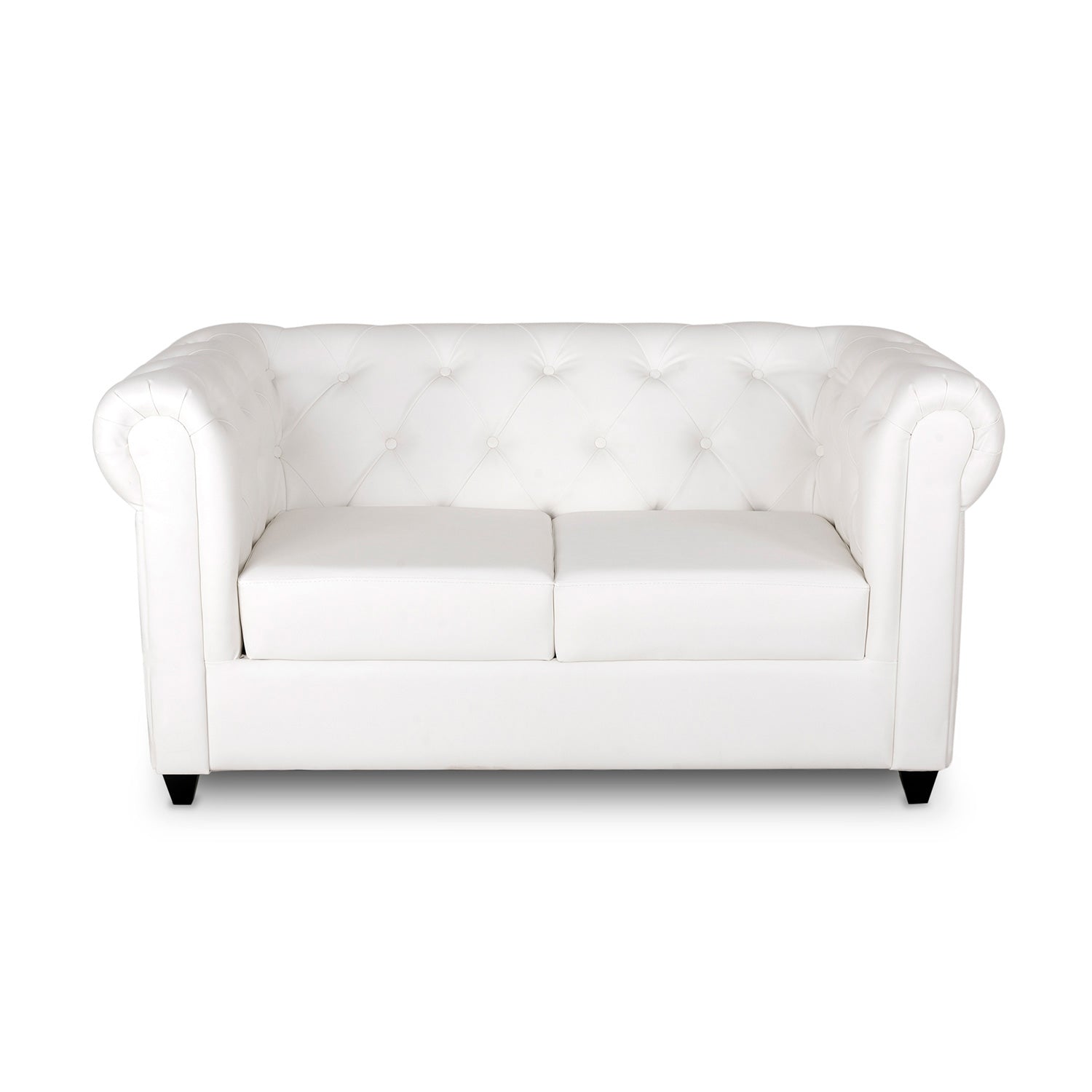 Sofa 2 Pt Chester Eurocuero Grain Blanco